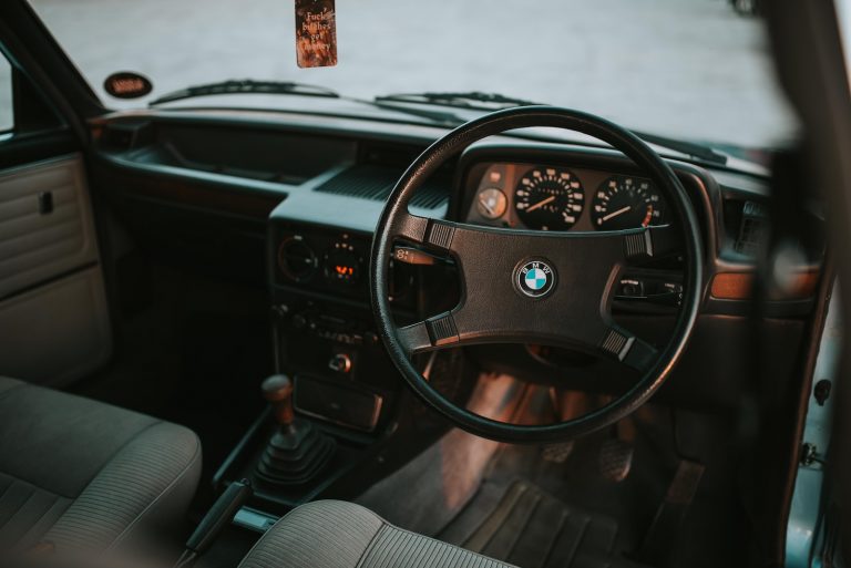 black BMW vehicle interior